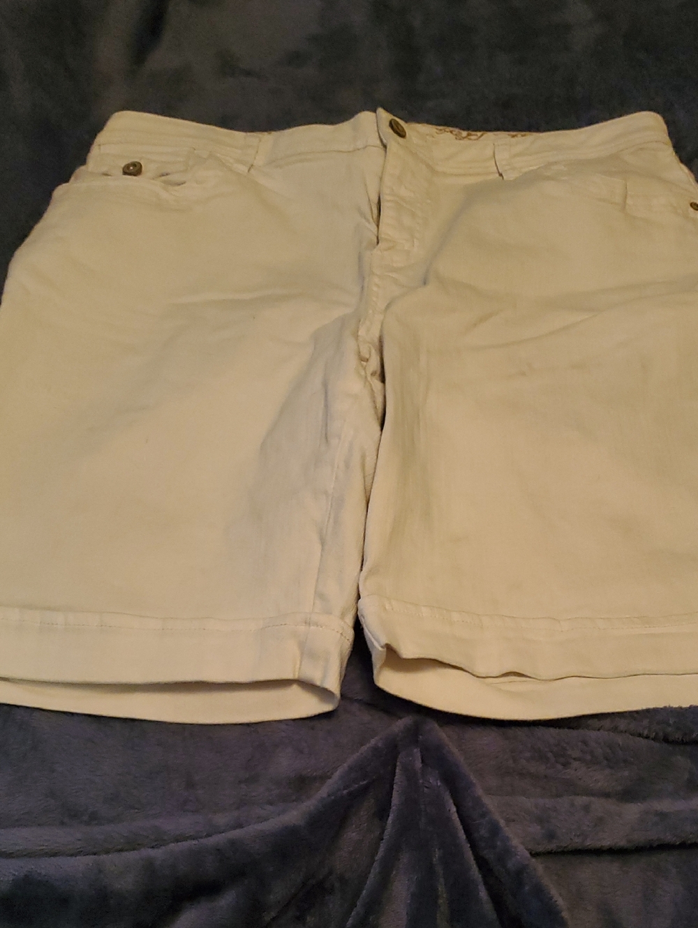 Cato White Jean Shorts